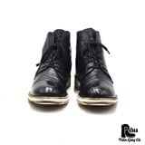  |SIZE 43| A.S.98 BLACK & WHITE CONTRAST LACE-UP BOOT Z43-7794 