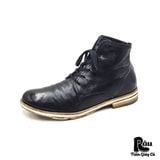  |SIZE 43| A.S.98 BLACK & WHITE CONTRAST LACE-UP BOOT Z43-7794 