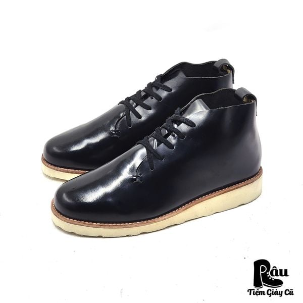  |SIZE 39| IKIRU MINIMAL ROUND-TOE RAW CUT LACE-UP BOOT Z39-7800 