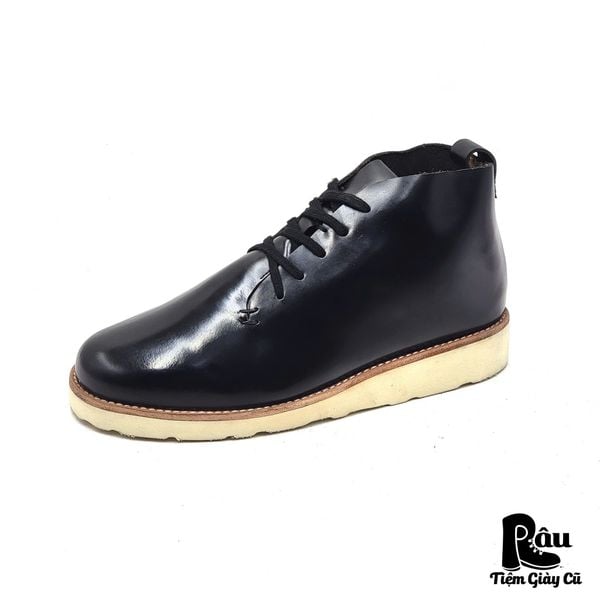  |SIZE 39| IKIRU MINIMAL ROUND-TOE RAW CUT LACE-UP BOOT Z39-7800 