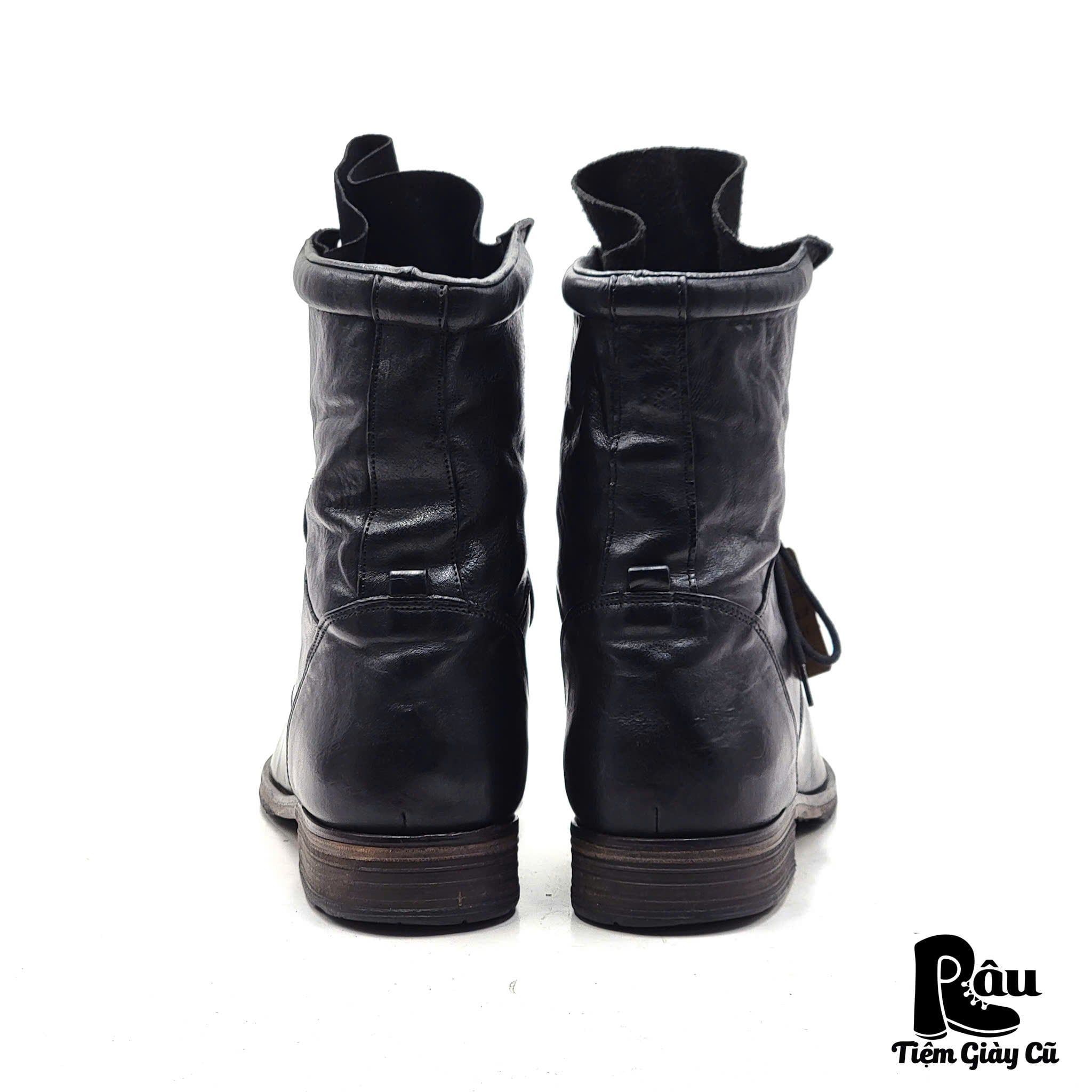  |SIZE 44| MINELLI 658 BLACK LACE-UP BOOT Z41-7798 