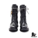 |SIZE 41| BLACK 9-INCH SIDE-ZIP LACE-UP BOOT AV41-7797 