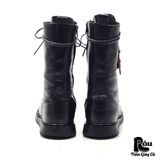  |SIZE 41| BLACK 9-INCH SIDE-ZIP LACE-UP BOOT AV41-7797 
