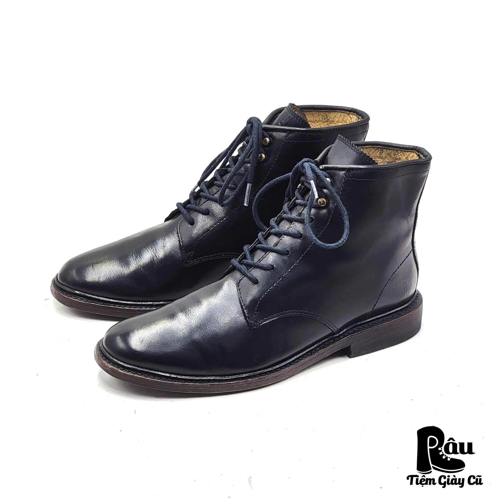  |SIZE 38| FRYE 76650 PLAIN-TOE LACE-UP BOOT Z38-7790 