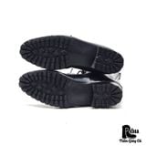  |SIZE 38| BLACK CAP-TOE SIDE-ZIP COMBAT BOOT Z38-7801 