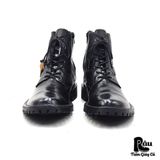  |SIZE 43| ON BOARD BLACK LUG SOLE PLAIN TOE LACE-UP BOOT Z43-7802 