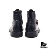  |SIZE 43| ON BOARD BLACK LUG SOLE PLAIN TOE LACE-UP BOOT Z43-7802 