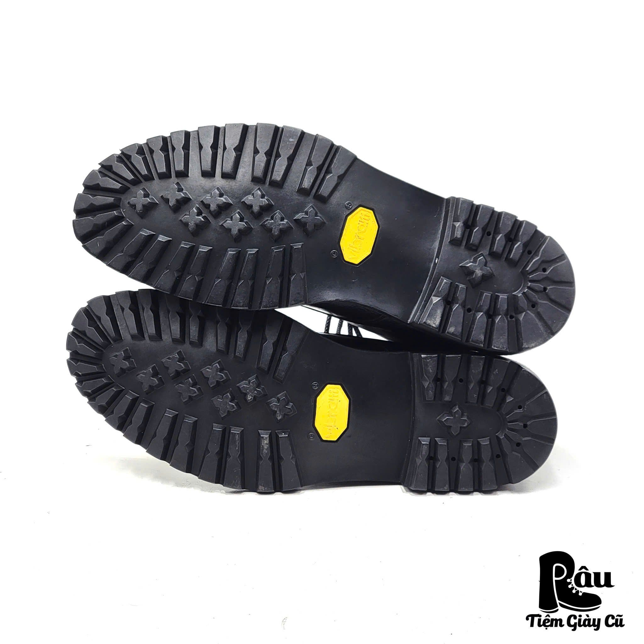  |SIZE 43| ON BOARD BLACK LUG SOLE PLAIN TOE LACE-UP BOOT Z43-7802 