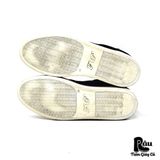  |SIZE 43| FILLING PIECES BLACK PERFORATED LOW-TOP LEATHER SNEAKER Z43-7859 