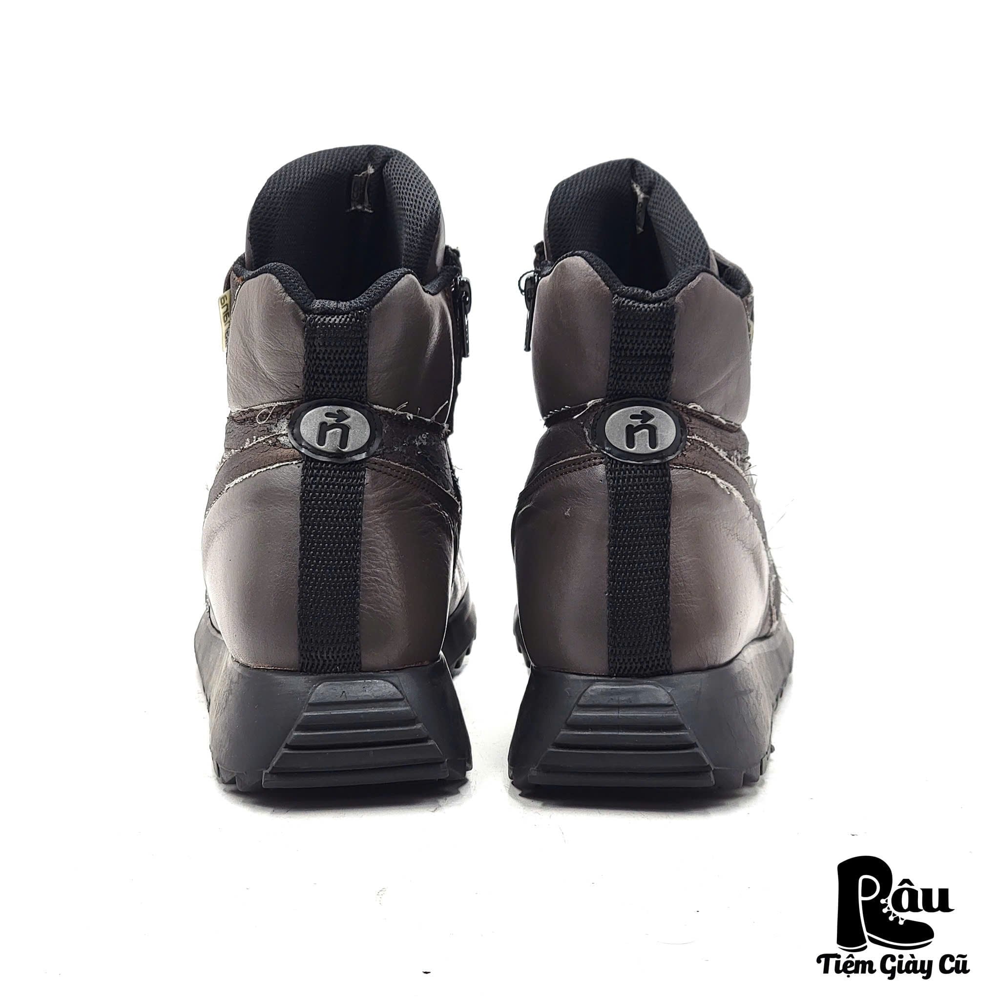  |SIZE 38.5| MANANA SIDE-ZIP LEATHER SNEAKER BOOT AV38.5-7986 