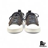  |SIZE 38.5| CALVIN KLEIN PATINA GRAY LOW-TOP LEATHER SNEAKER Z38.5-7993 