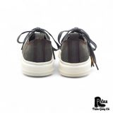  |SIZE 38.5| CALVIN KLEIN PATINA GRAY LOW-TOP LEATHER SNEAKER Z38.5-7993 