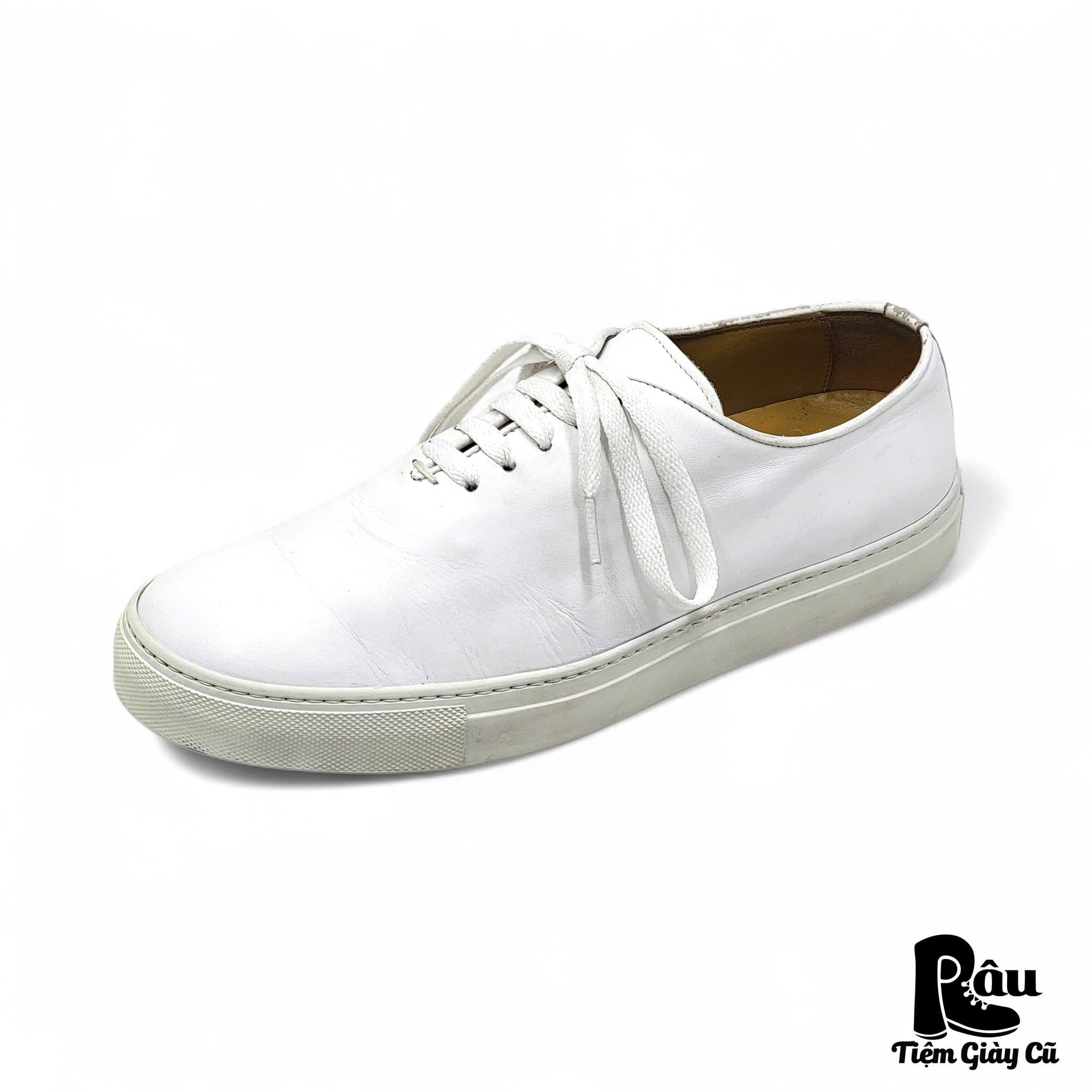  |SIZE 40| GENUIO WHOLECUT MINIMAL LOW-TOP LEATHER SNEAKER Z40-7989 