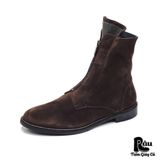  |SIZE 41| ROBERTO D'ANGELO LENA DARK BROWN SUEDE SIDE-ZIP ANKLE BOOT Z41-8017 