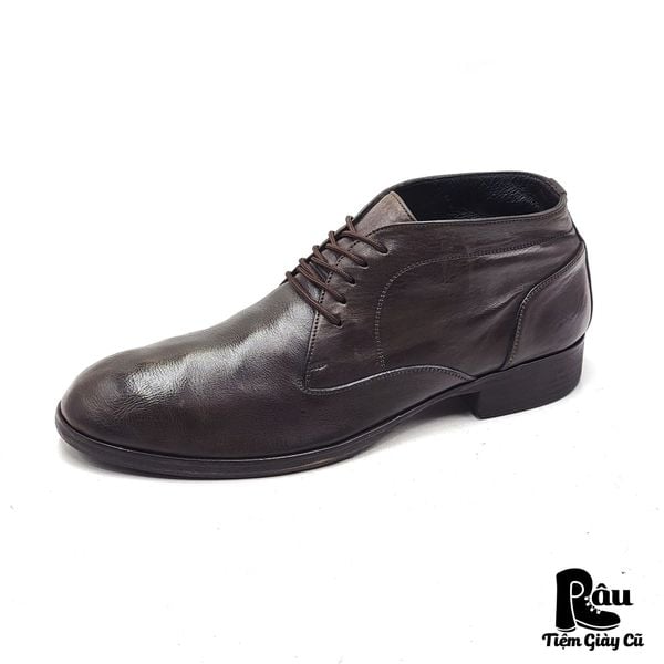  |SIZE 44| ARGIS 32112 DARK BROWN ANKLE LACE-UP BOOT Z44-8013 