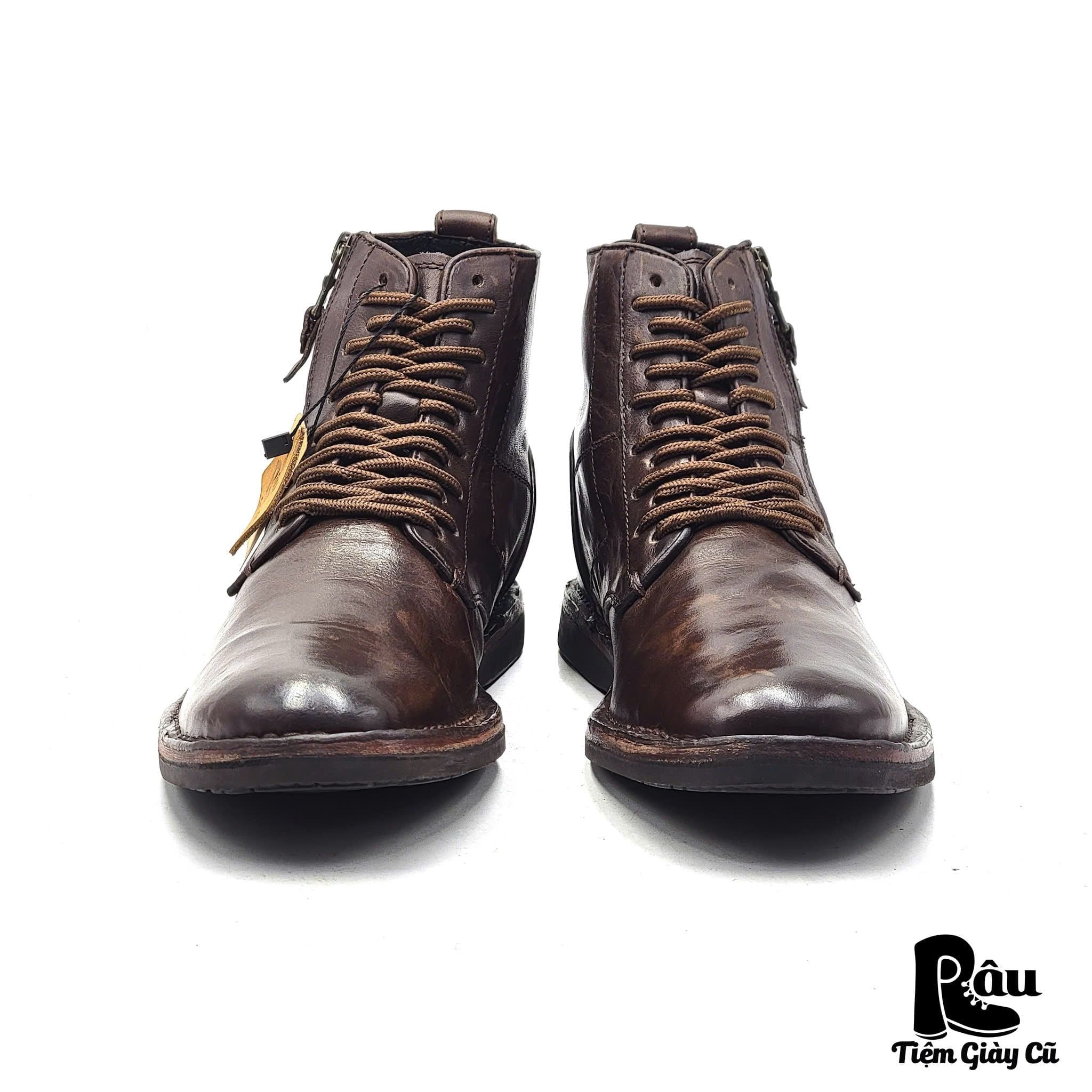  |SIZE 42| JOHN VARVATOS BARRETT SIDE-ZIP LACE-UP BOOT Z42-8000 