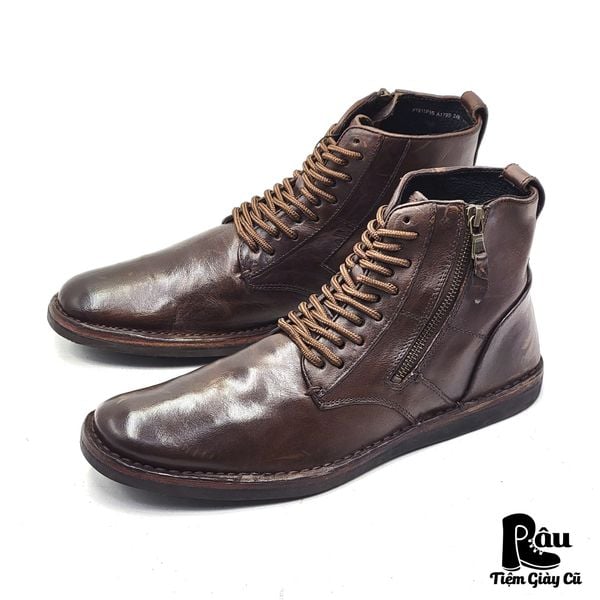  |SIZE 42| JOHN VARVATOS BARRETT SIDE-ZIP LACE-UP BOOT Z42-8000 