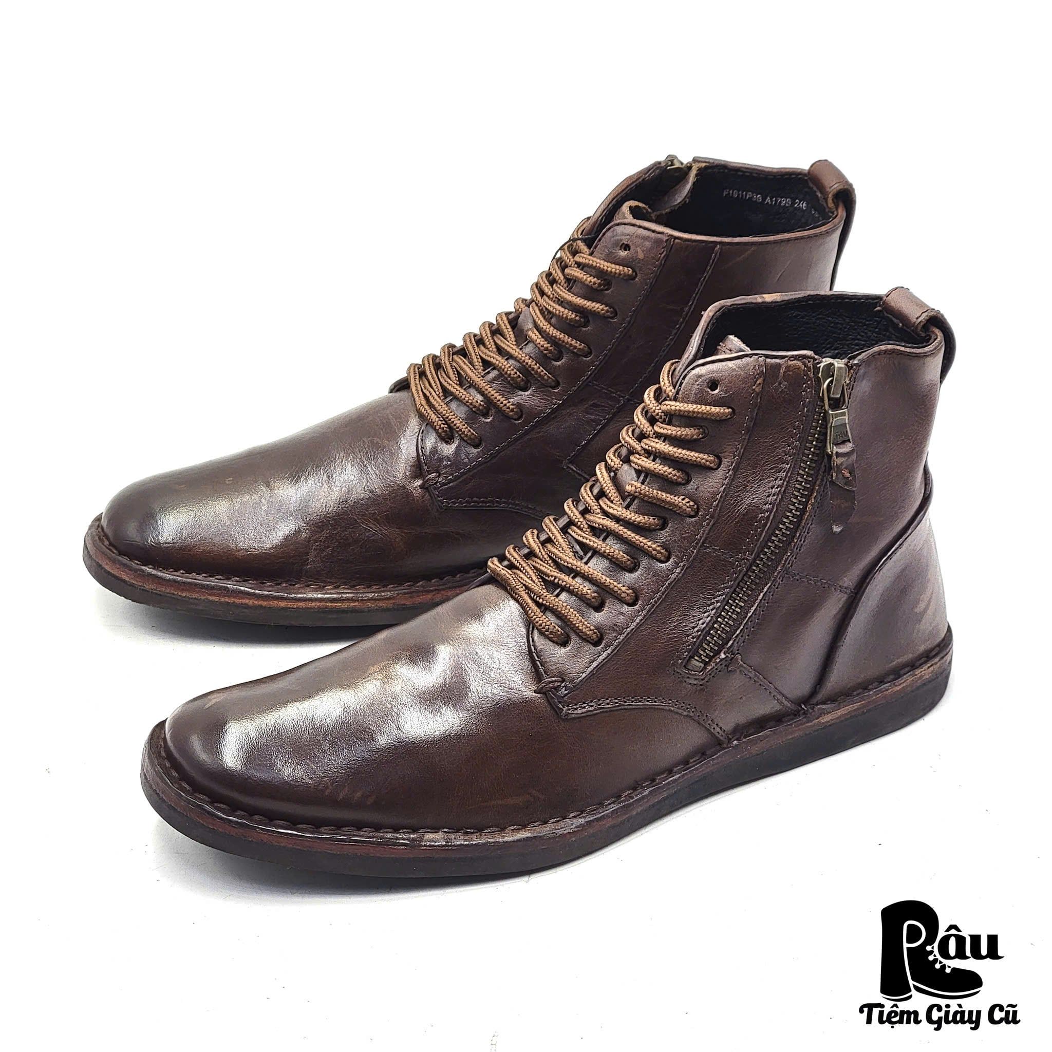  |SIZE 42| JOHN VARVATOS BARRETT SIDE-ZIP LACE-UP BOOT Z42-8000 