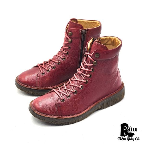  |SIZE 38| EL NATURALISTA N5572 VOLCANO BURGUNDY LACE-UP BOOT Z38-8129 