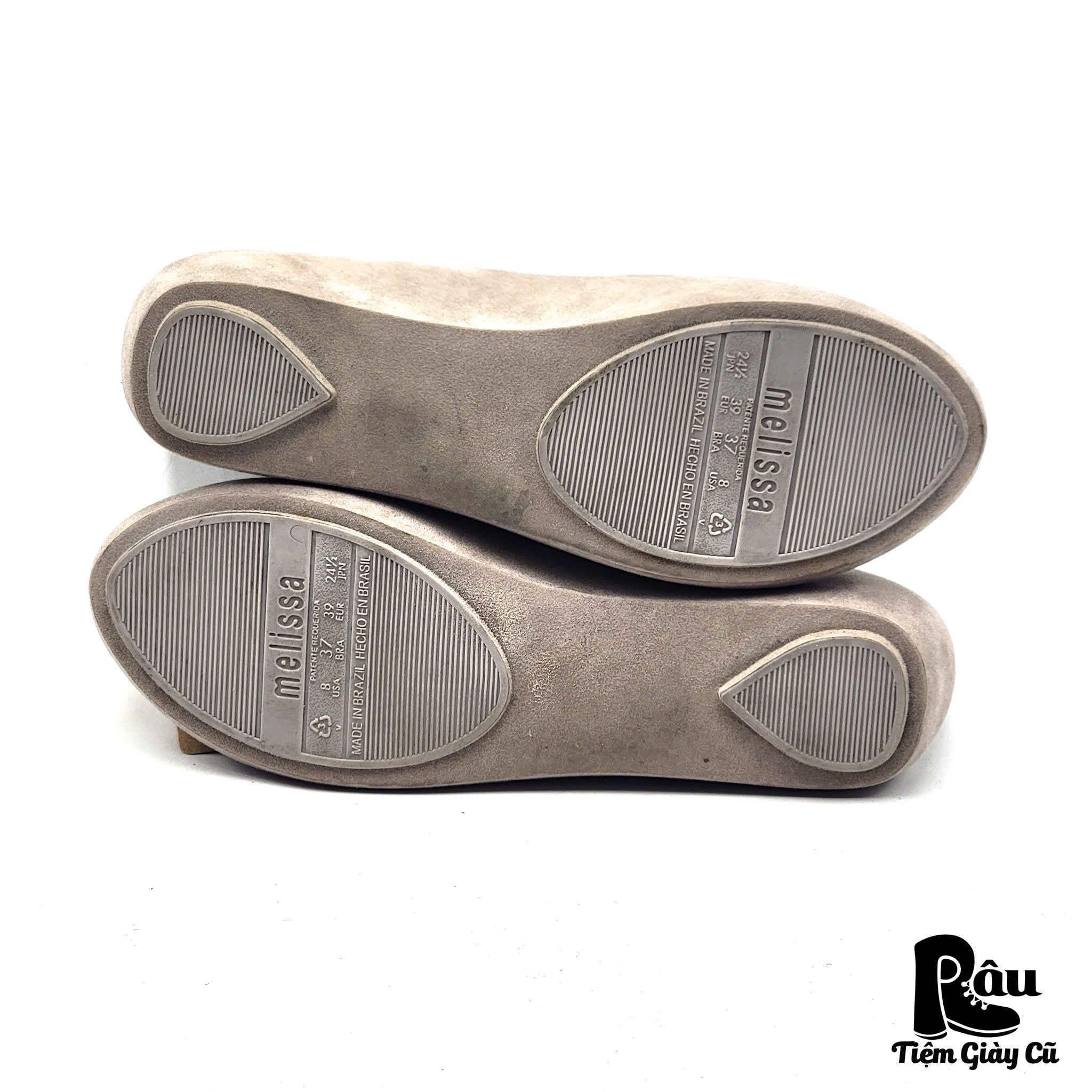  |SIZE 39| MELISSA TAUPE MEOW GIRL BALLET FLATS Z39-8128 