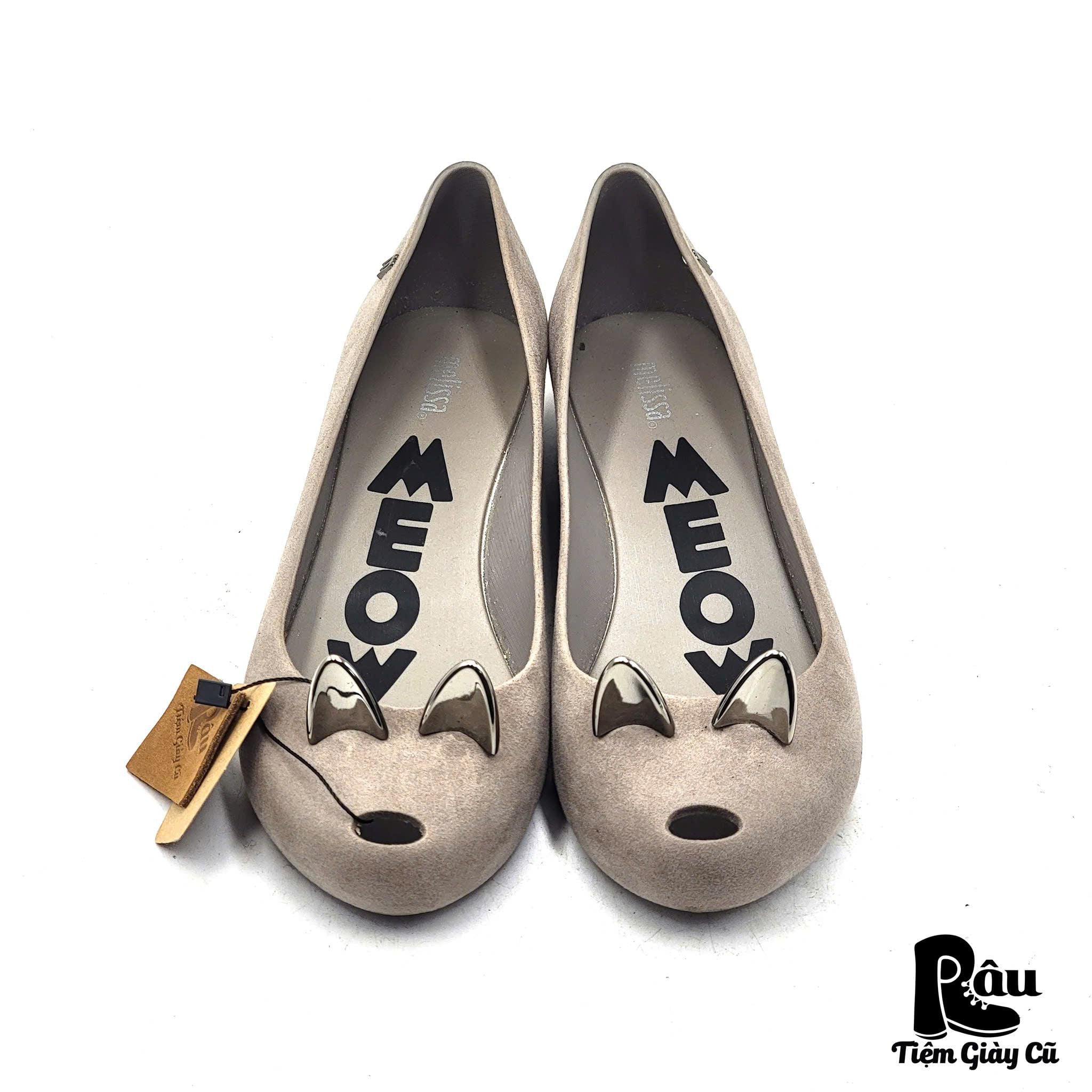  |SIZE 39| MELISSA TAUPE MEOW GIRL BALLET FLATS Z39-8128 