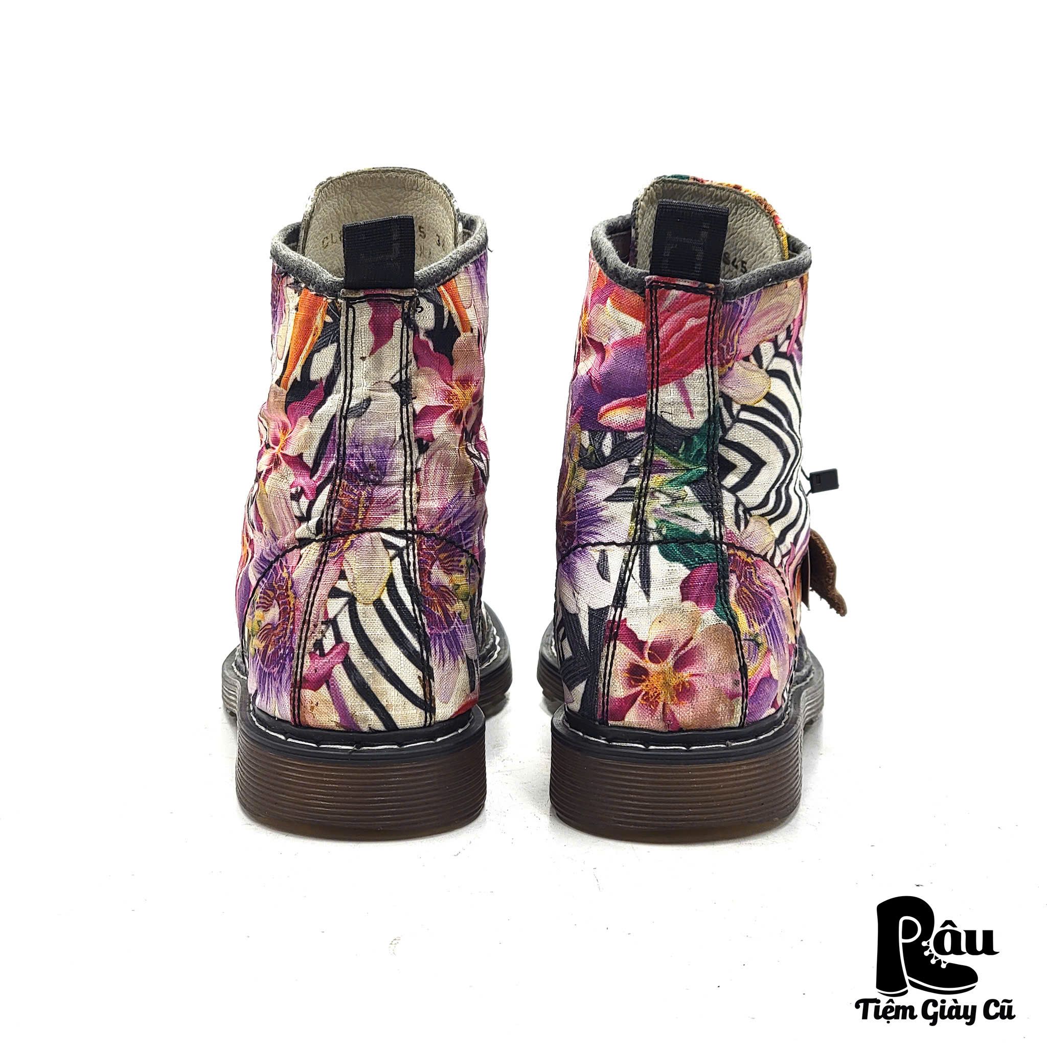  |SIZE 37.5| CULT 101845 FABRIC FLORAL LACE UP BOOT AB37.5-4959 
