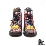  |SIZE 37.5| CULT 101845 FABRIC FLORAL LACE UP BOOT AB37.5-4959 