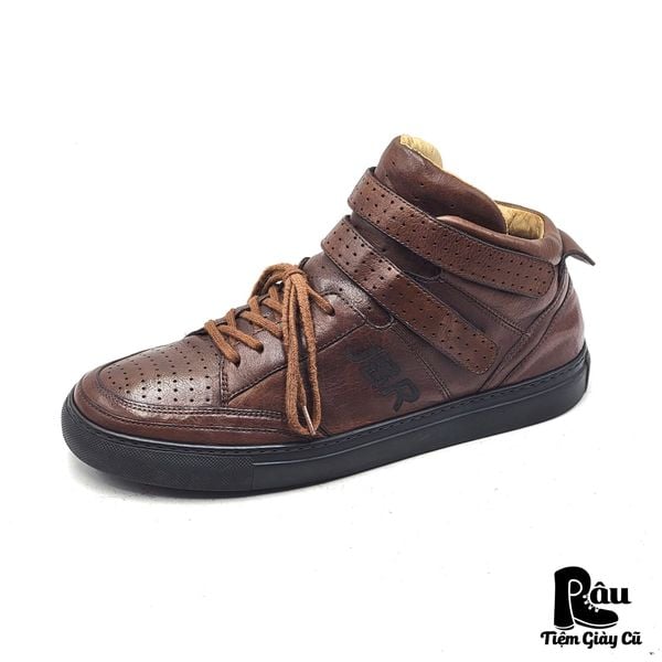  |SIZE 40| JEAN BAPTISTE RAUTUREAU 4112 BROWN STRAPS LEATHER SNEAKER Z40-8123 