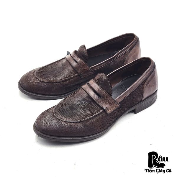  |SIZE 40| KINGSTON ITALIAN EMBOSSED PENNY LOAFER Z40-8137 