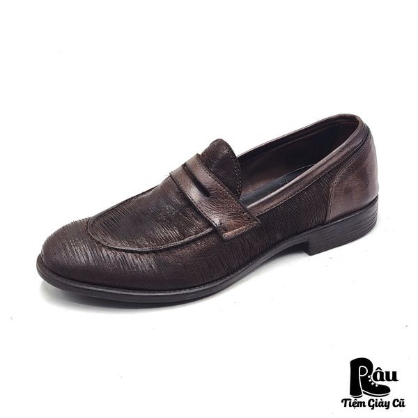 |SIZE 40| KINGSTON ITALIAN EMBOSSED PENNY LOAFER Z40-8137 