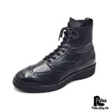  |SIZE 41| CESARE P. LIGHTWEIGHT BLACK  WINGTIP BROGUE BOOT Z41-8152 
