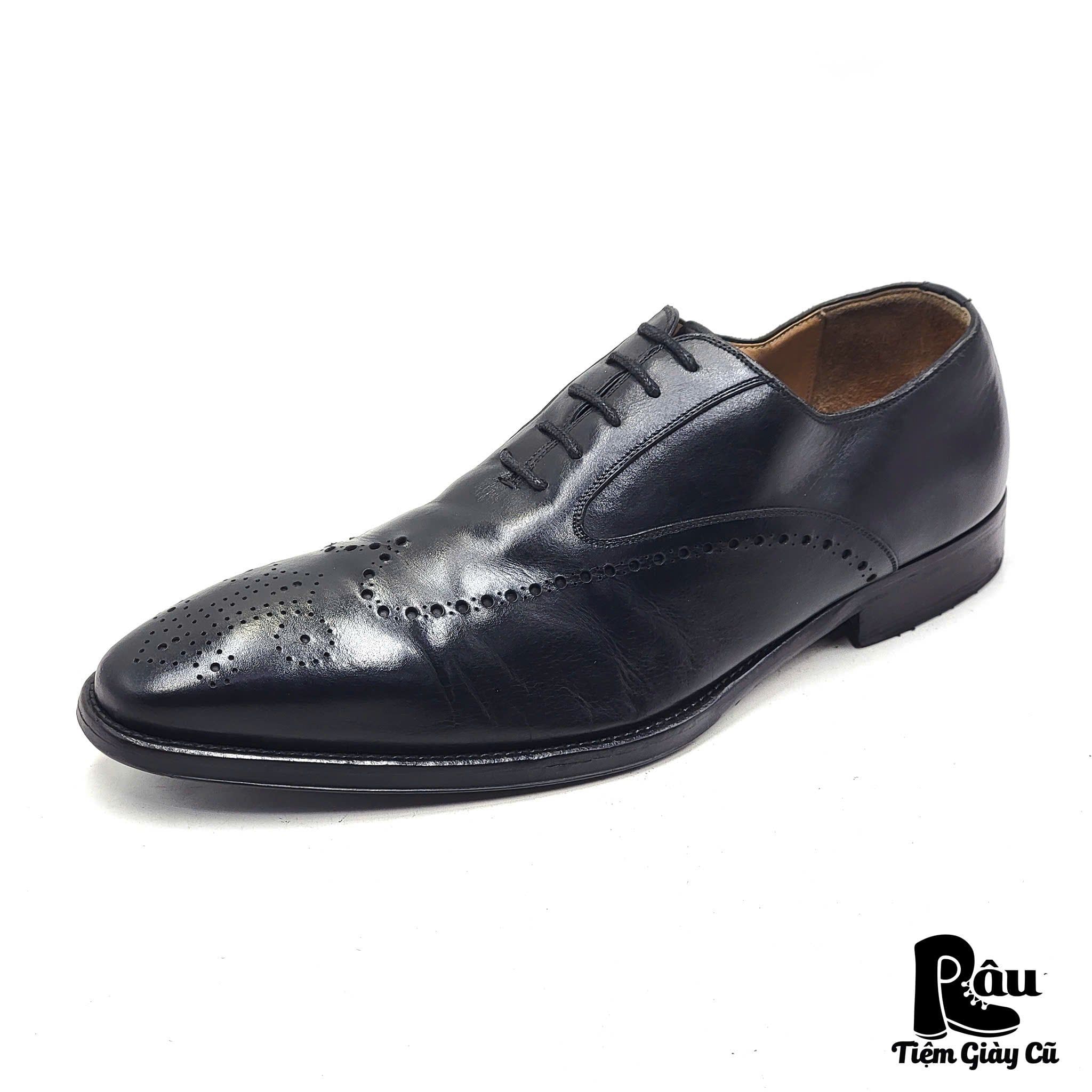  |SIZE 43| MAGNANNI 11422 BLACK BROGUE OXFORD SHOES Z43-8161 