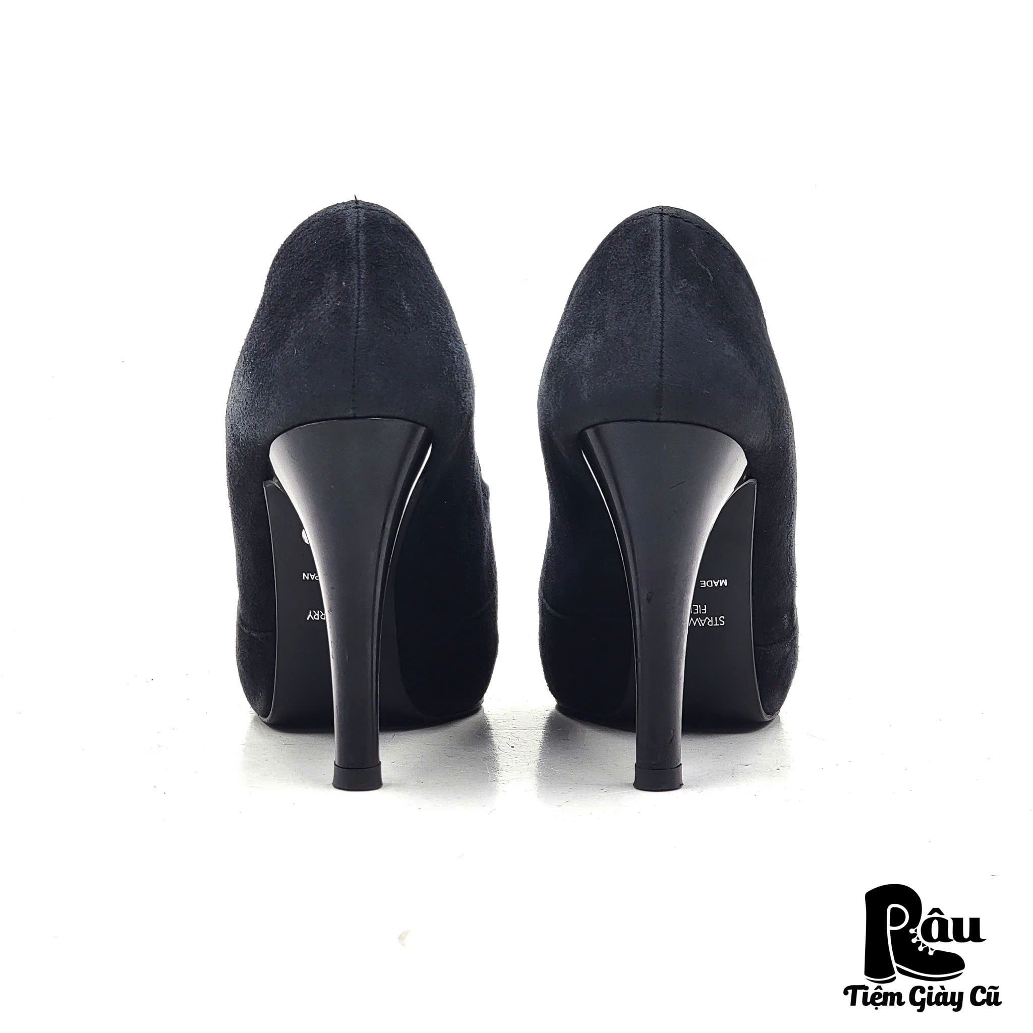  |SIZE 38| STRAWBERRY FIELDS 3153 BLACK SUEDE PUMB HIGH HEELS SHOES Z38-8177 