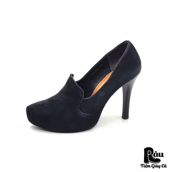  |SIZE 38| STRAWBERRY FIELDS 3153 BLACK SUEDE PUMB HIGH HEELS SHOES Z38-8177 