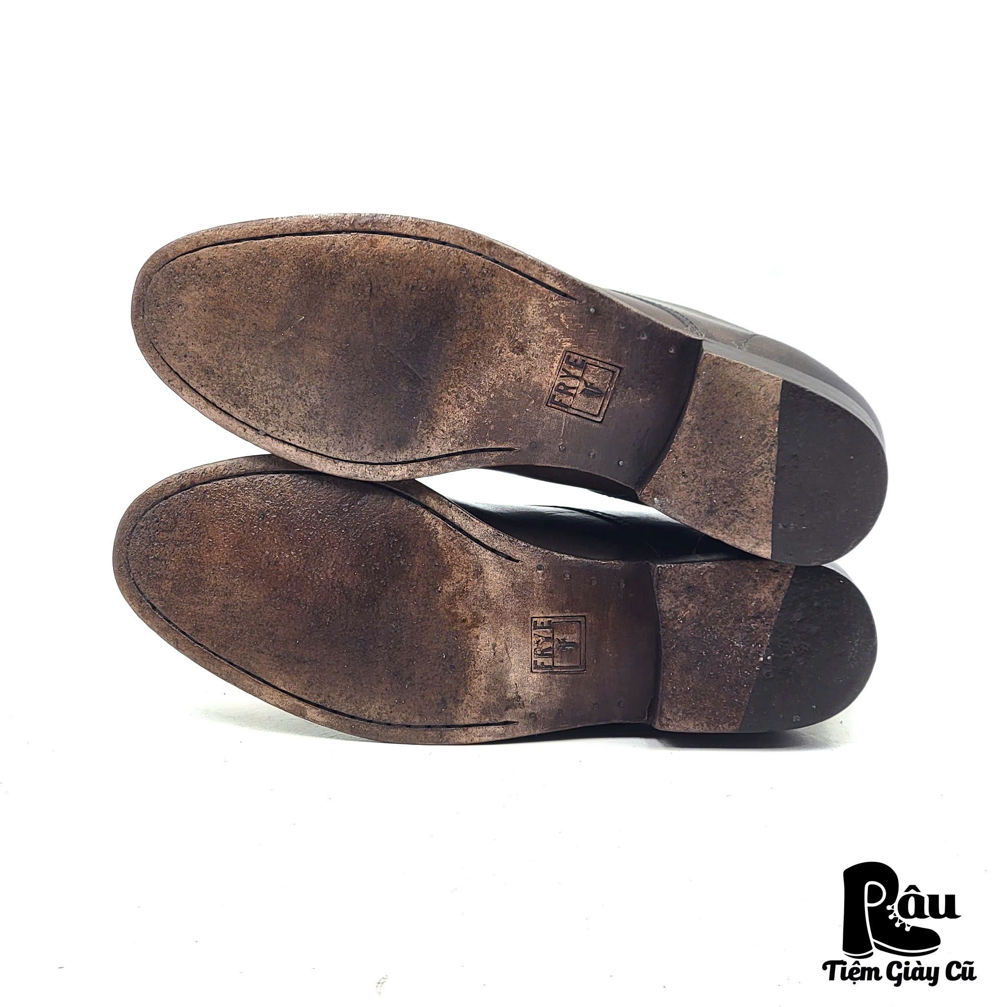  |SIZE 38| FRYE 3476084 DARK BROWN DERBY SHOES AX38-8180 