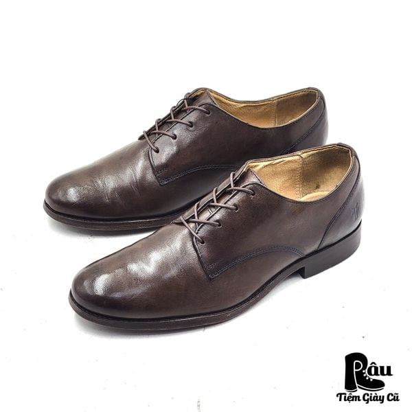  |SIZE 38| FRYE 3476084 DARK BROWN DERBY SHOES AX38-8180 