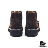  |SIZE 39| DIEBA BY CARLOS MANUEL DARK BROWN SUEDE SQUARE-TOE LACE-UP BOOT AX39-8181 