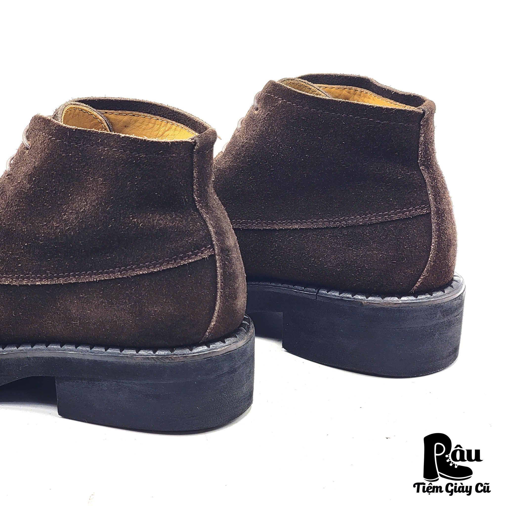  |SIZE 39| DIEBA BY CARLOS MANUEL DARK BROWN SUEDE SQUARE-TOE LACE-UP BOOT AX39-8181 