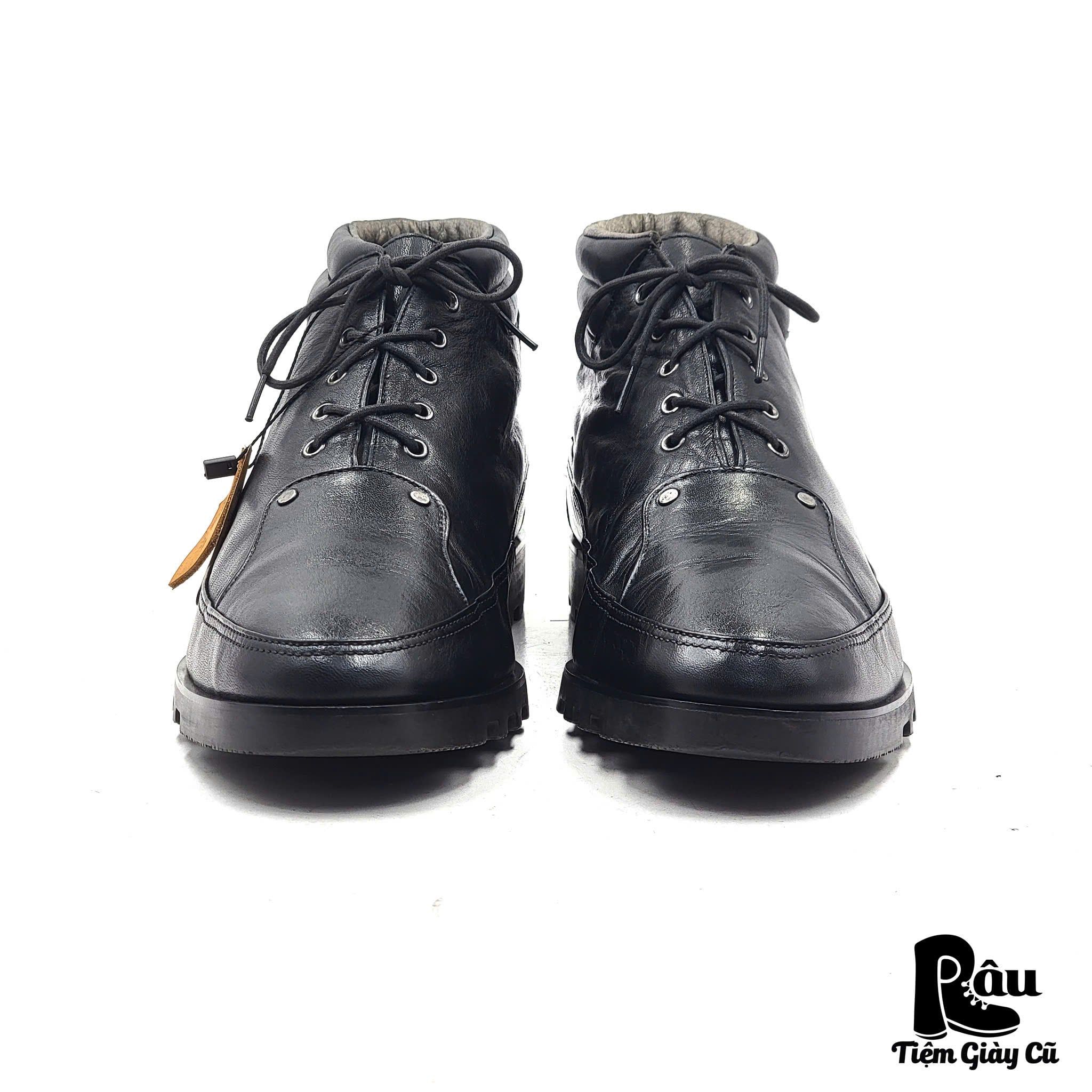  |SIZE 39| PLAYBOY VINTAGE 90S BLACK ANKLE LACE-UP BOOT AX39-8185 