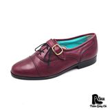  |SIZE 38.5| AGRESSIOR VINTAGE JAPANESE BURGUNDY BUCKLE OXFORD SHOES AX38.5-8194 