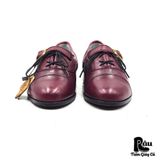  |SIZE 38.5| AGRESSIOR VINTAGE JAPANESE BURGUNDY BUCKLE OXFORD SHOES AX38.5-8194 