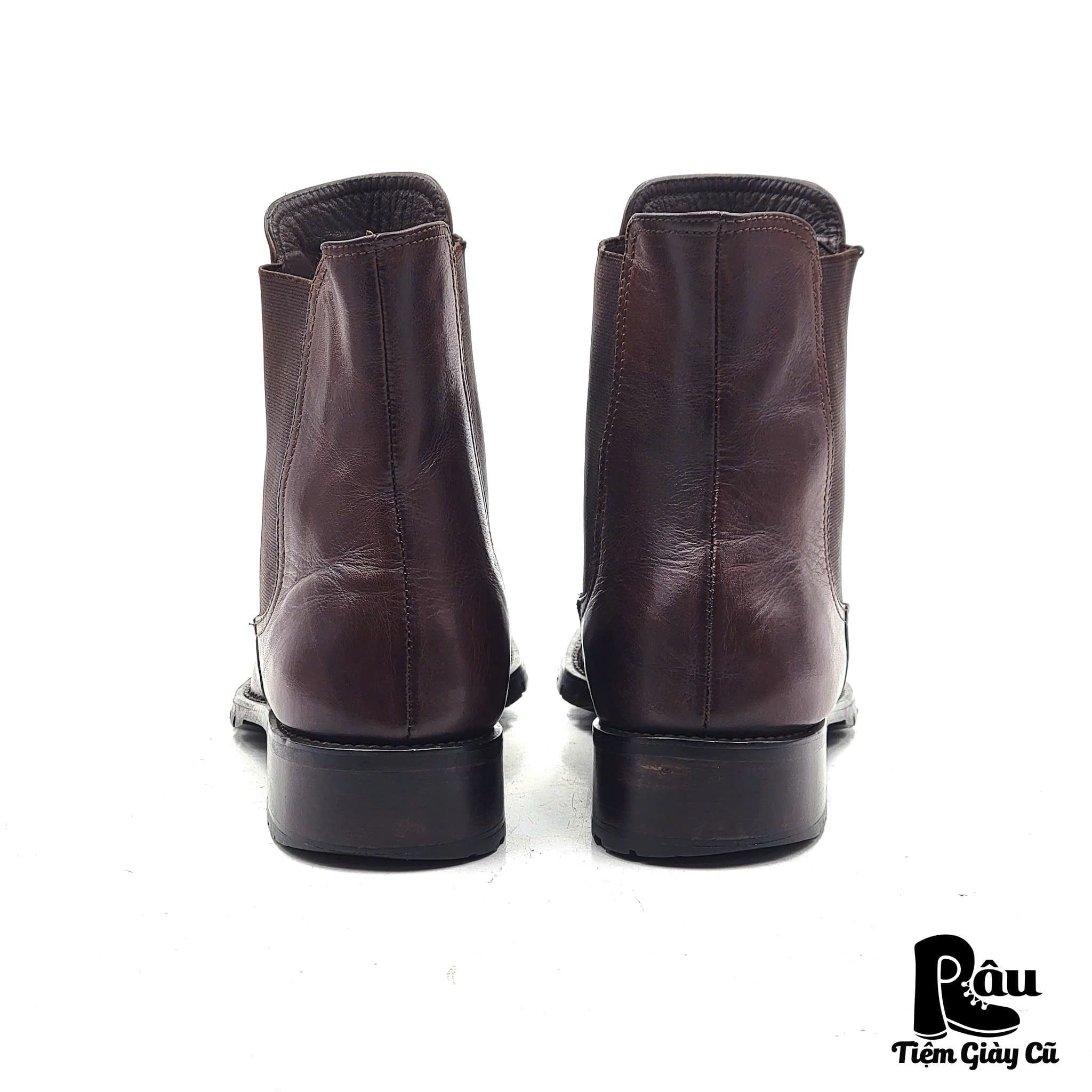  |SIZE 38.5| BROWN CHELSEA BOOT (VIBRAM COMMANDO SOLE) AX38.5-8186 