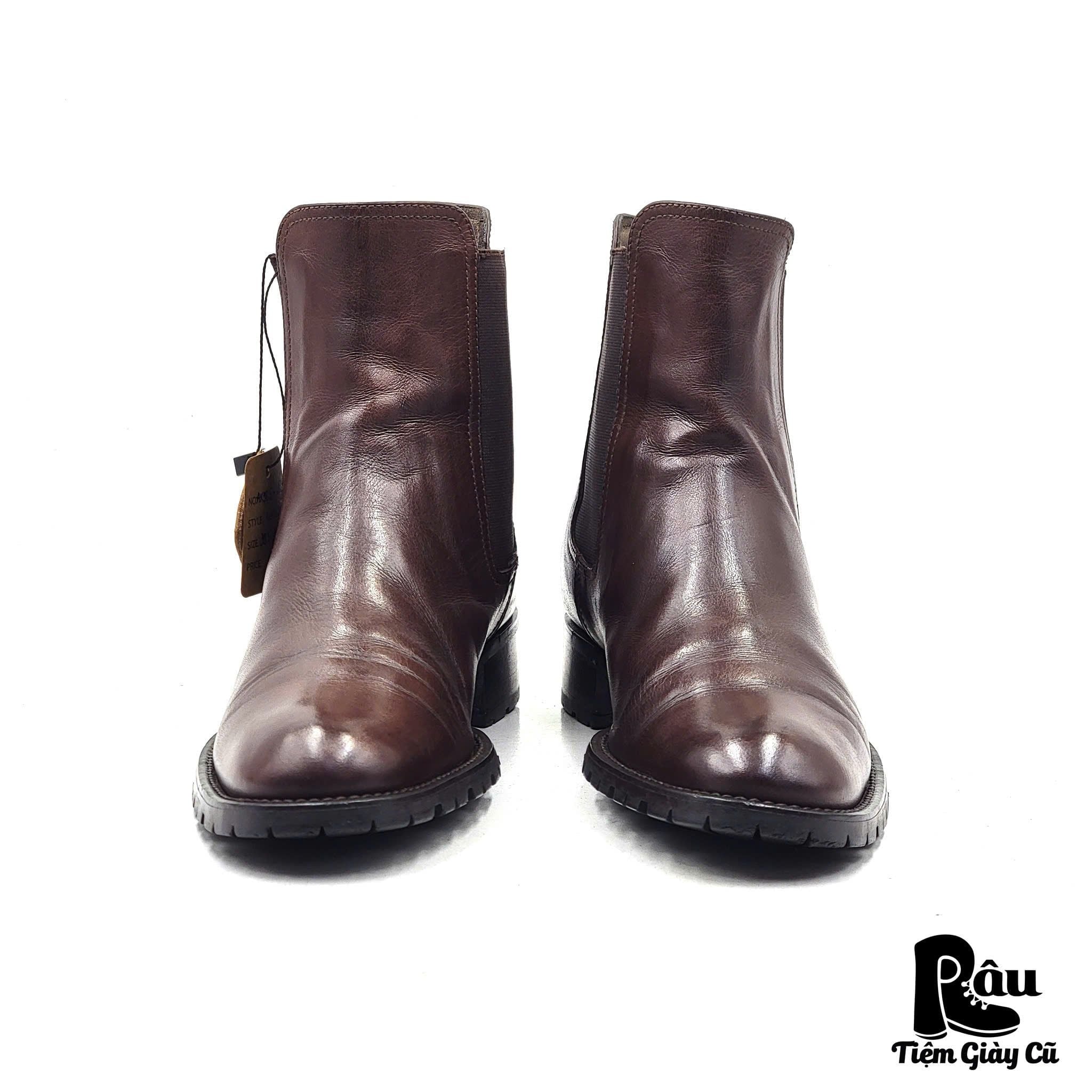  |SIZE 38.5| BROWN CHELSEA BOOT (VIBRAM COMMANDO SOLE) AX38.5-8186 
