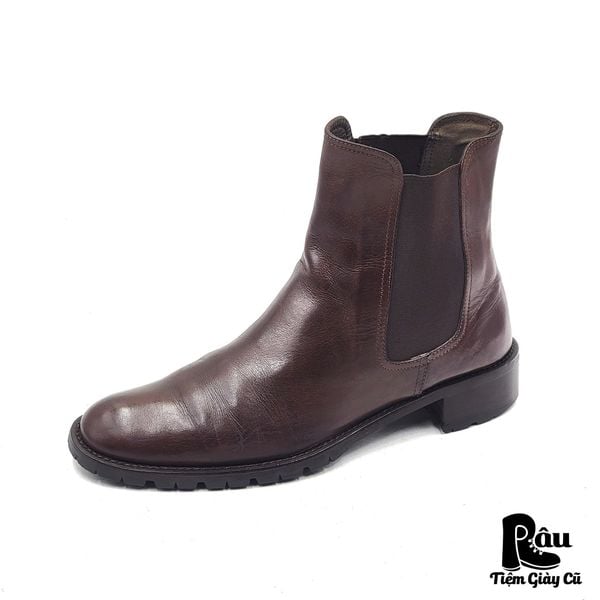  |SIZE 38.5| BROWN CHELSEA BOOT (VIBRAM COMMANDO SOLE) AX38.5-8186 