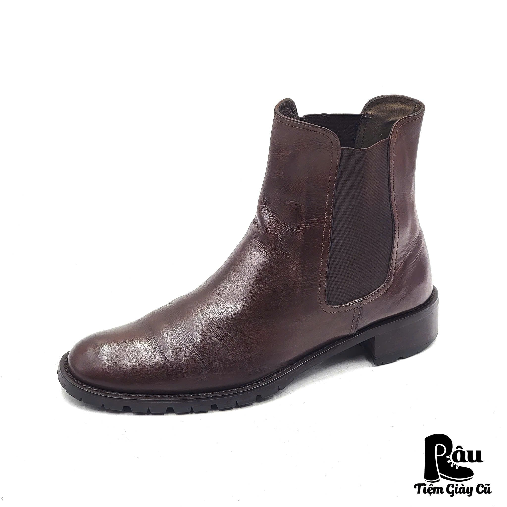  |SIZE 38.5| BROWN CHELSEA BOOT (VIBRAM COMMANDO SOLE) AX38.5-8186 