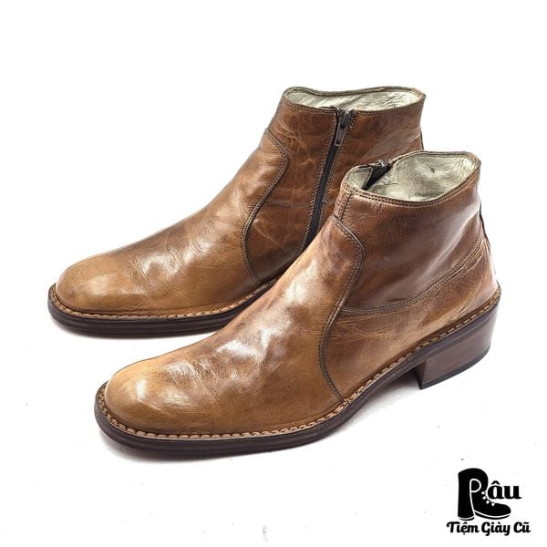  |SIZE 43.5| VINTAGE ITALIAN OPTI SIDE-ZIP DRESS BOOT AX43.5-8190 