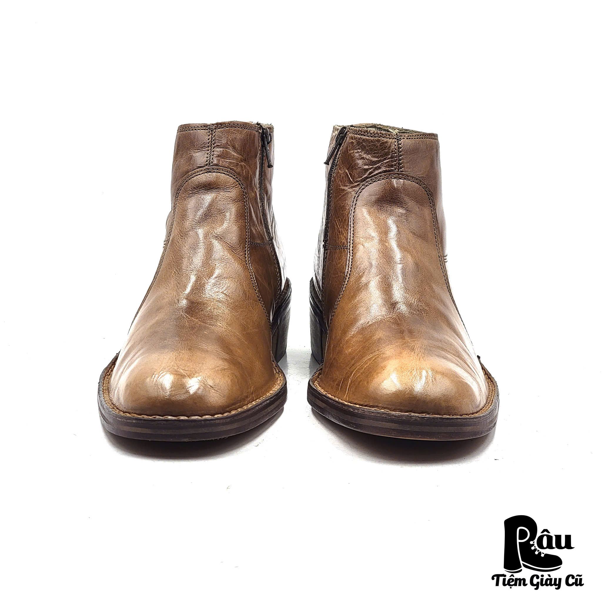  |SIZE 43.5| VINTAGE ITALIAN OPTI SIDE-ZIP DRESS BOOT AX43.5-8190 
