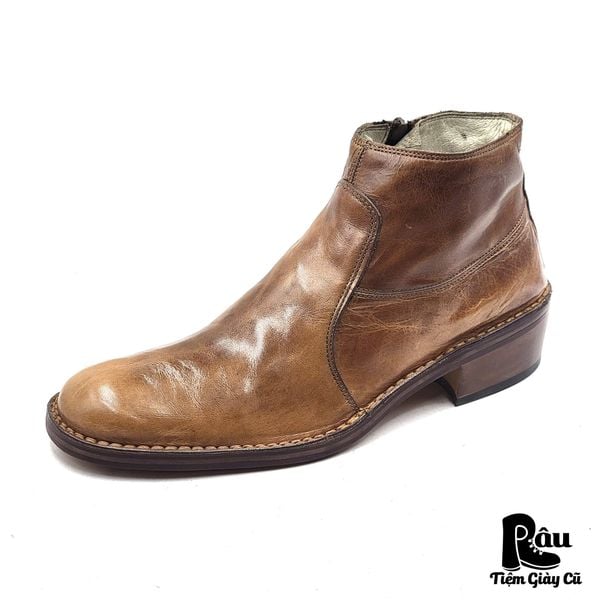  |SIZE 43.5| VINTAGE ITALIAN OPTI SIDE-ZIP DRESS BOOT AX43.5-8190 