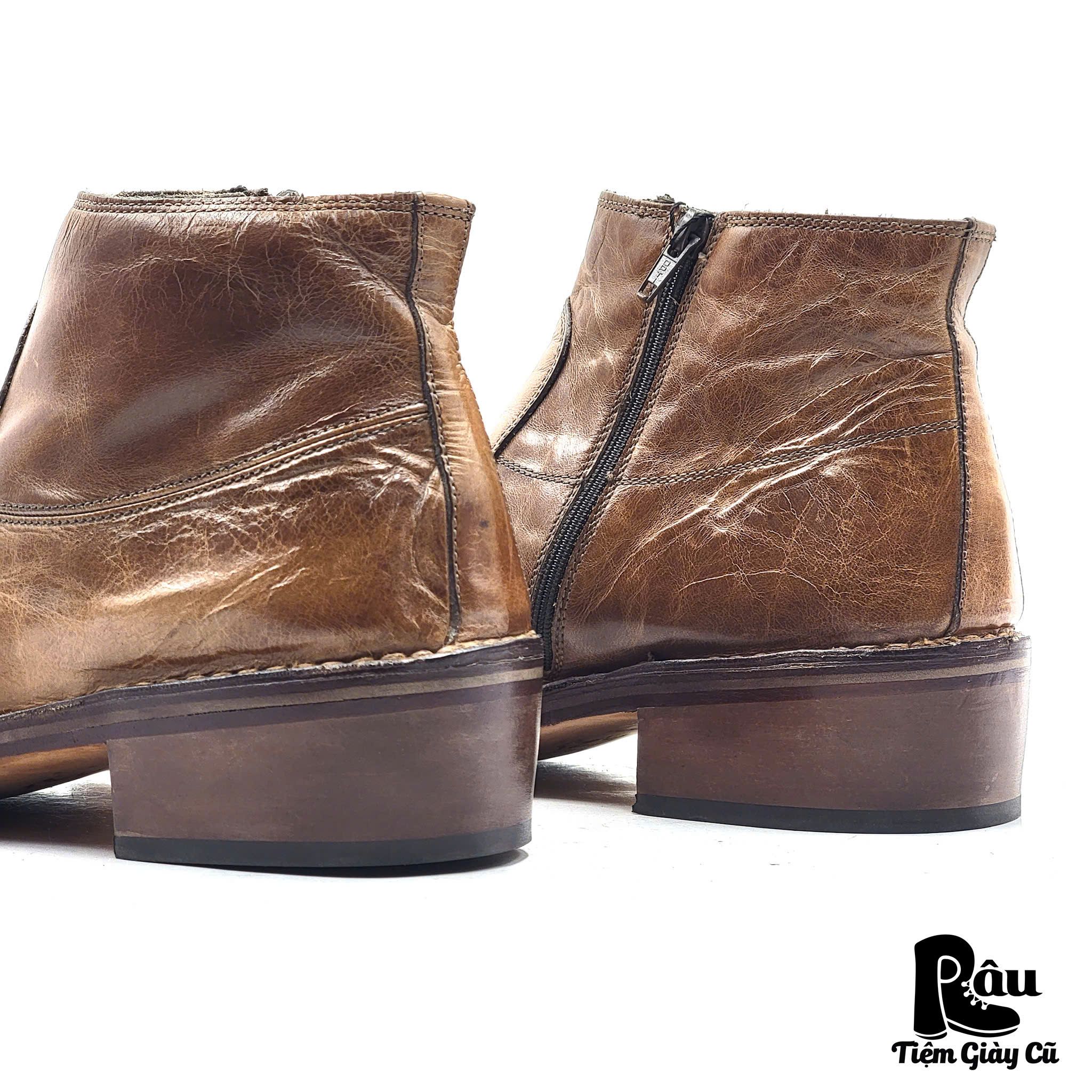  |SIZE 43.5| VINTAGE ITALIAN OPTI SIDE-ZIP DRESS BOOT AX43.5-8190 