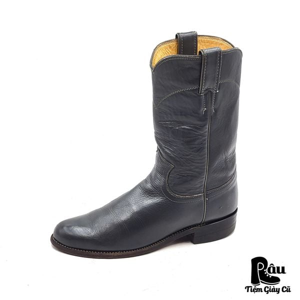  |SIZE 37| JUSTIN L3056 GRAY CLASSIC WESTERN ROPER BOOT AX37-8206 